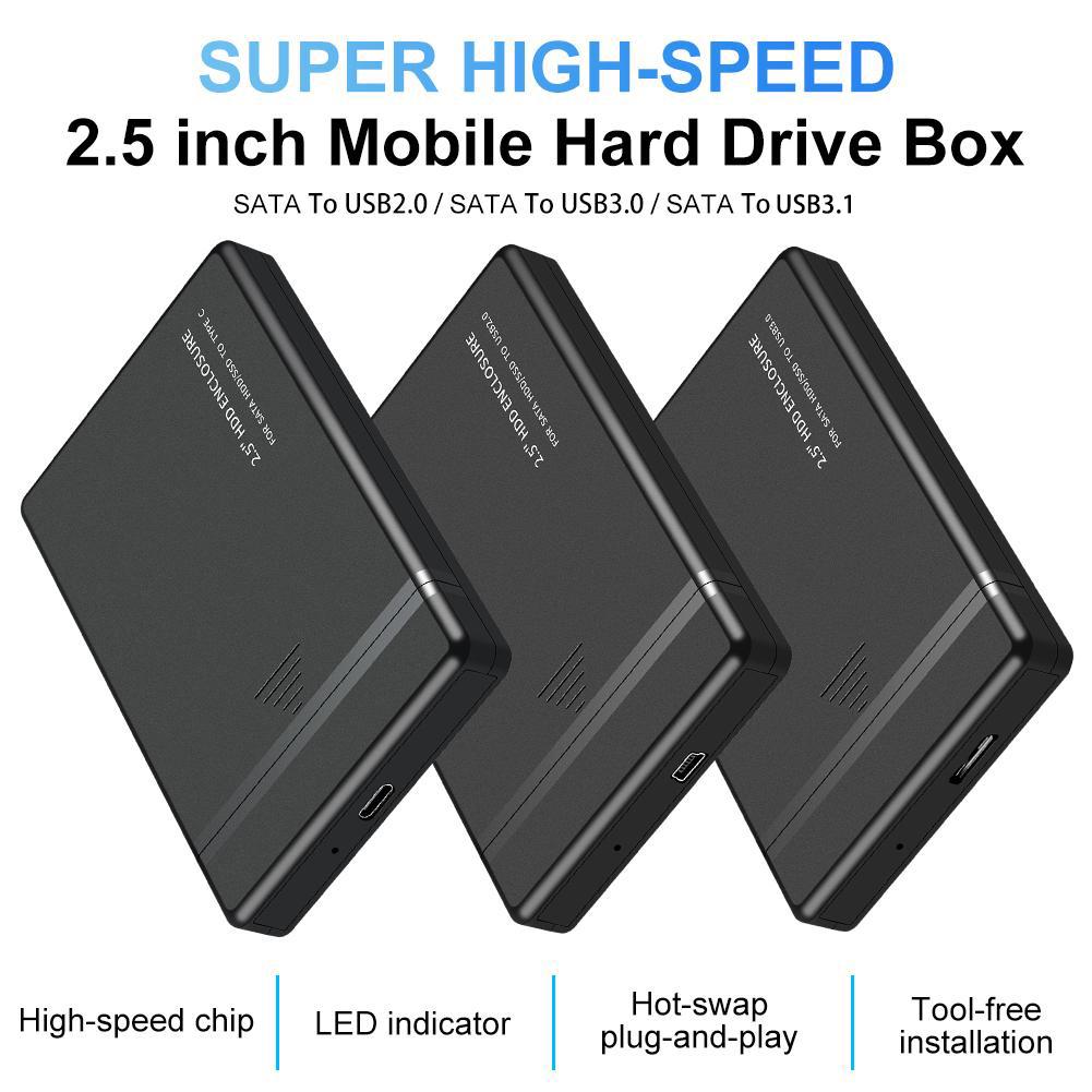 2.5 ġ HDD SSD ̽ USB 2.0/3.0/3.1-SATA ϵ ũ ڽ 5Gbps SD ũ ̽ ũž PC  HDD  ϵ ̺ Ŭ